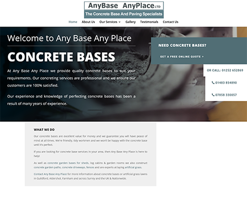 Website Design for Any Base Any Place