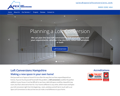 Website Design for Apex Loft Conversions