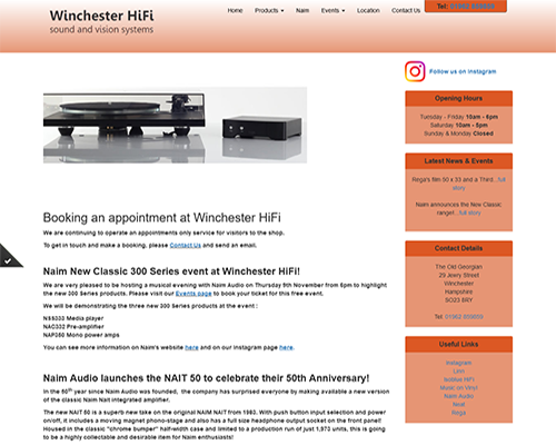 Website Design for Naim
